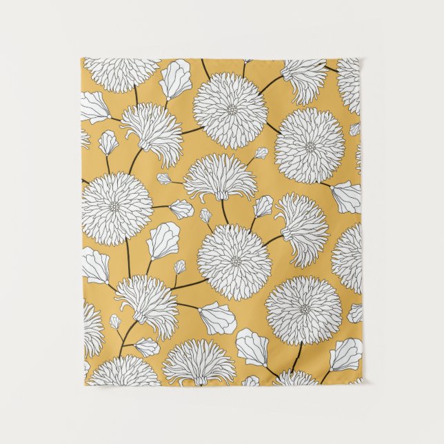 Seamless floral pattern. print with flowers. Texti Tapestry (Front)