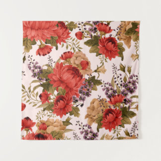 Seamless floral pattern roses with chrysanthemum a tapestry