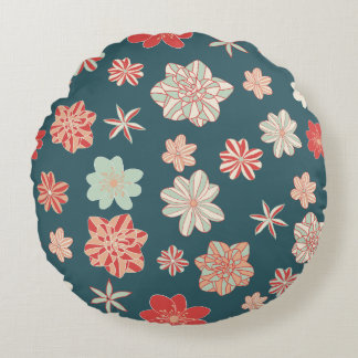 Seamless Floral Pattern  Round Cushion