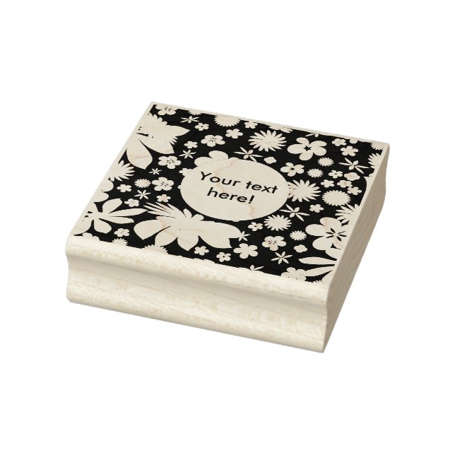 Seamless Floral Pattern Rubber Stamp (Stamp)