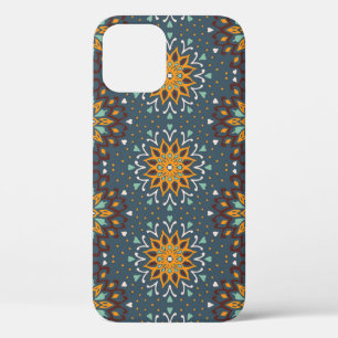 Seamless floral pattern. Stylised doodle flowers. iPhone 12 Case