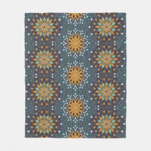 Seamless floral pattern. Stylised doodle flowers. Fleece Blanket