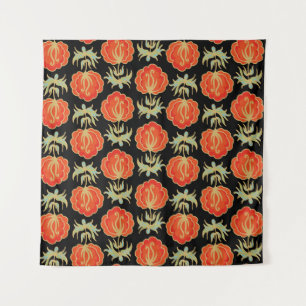 Seamless floral pattern tapestry