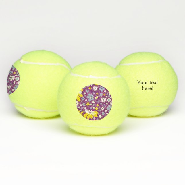 Seamless Floral Pattern Tennis Balls (Multi)