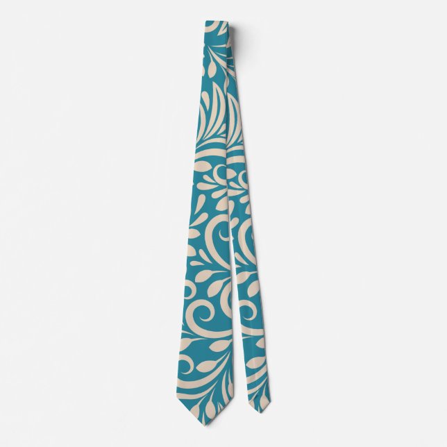 Seamless floral pattern tie (Front)