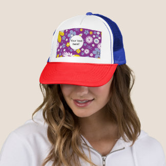 Seamless Floral Pattern Trucker Hat