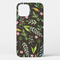Seamless floral pattern. Watercolor hand drawn