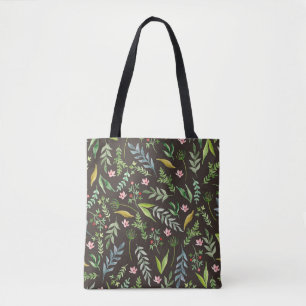 Seamless floral pattern. Watercolor hand drawn Tote Bag