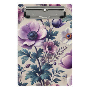 seamless floral pattern with anemone beautiful  mini clipboard