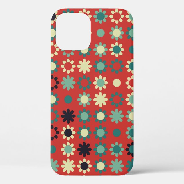 Seamless floral pattern with coloured elements,  v Case-Mate iPhone case (Back)