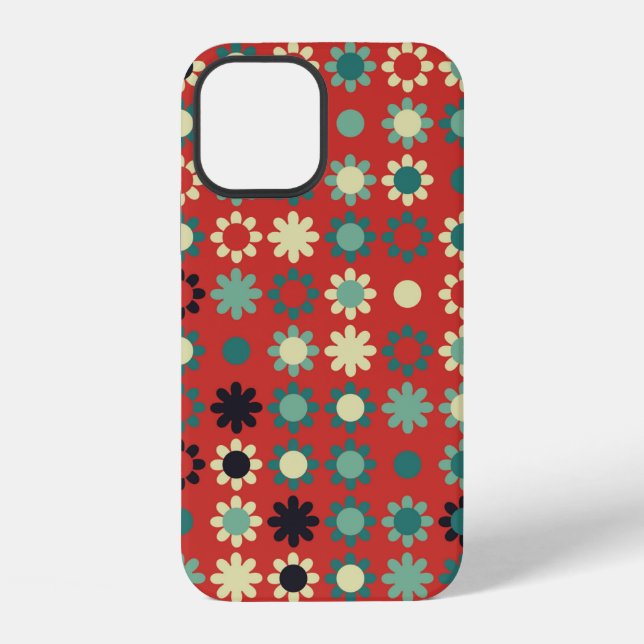 Seamless floral pattern with coloured elements,  v iPhone case (Back)