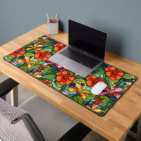 Seamless floral pattern with hibiscus flowers