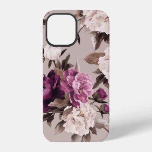 Seamless floral pattern with roses on light backgr iPhone 12 case