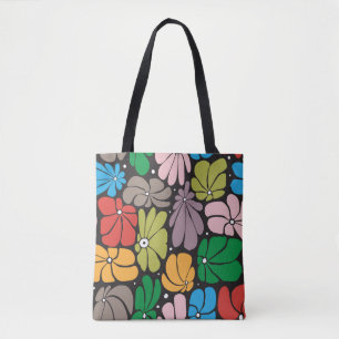 Seamless floral pattern with stylised large blosso tote bag