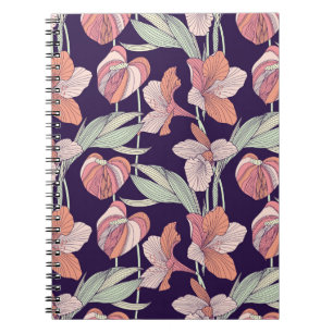 Seamless floral patternpattern,flower,orchid,moder notebook