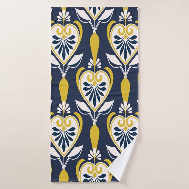 Seamless floral patterns in scandinavian style. pa bath towel (Bath Towel)