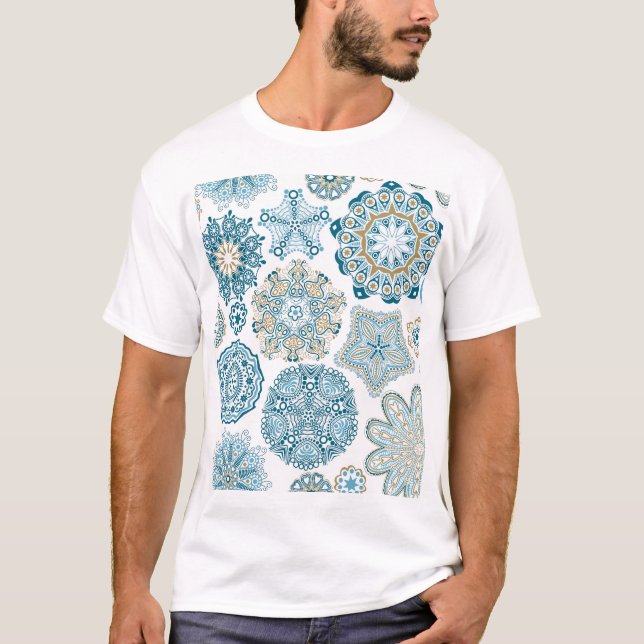 Seamless Floral Square: Copy Tiling T-Shirt (Front)
