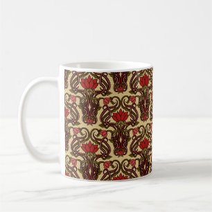 Seamless floral wallpaper in art nouveau style, Vi Coffee Mug