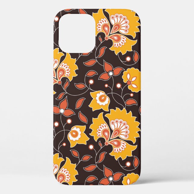 seamless flower coloured indian style pattern on b Case-Mate iPhone case (Back)
