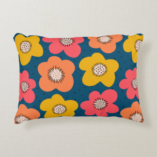 Seamless flower pattern. Bold florals Scandinavian Decorative Cushion