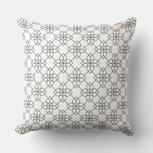 Seamless flower pattern on throw pillow