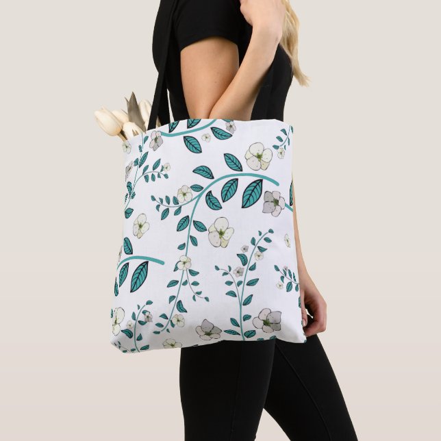 Seamless Flower Pattern  Tote Bag (Close Up)