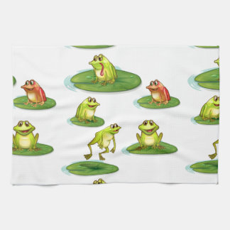 Seamless frogs tea towel