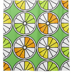 Seamless fruit pattern. Painted illustration. Oran Shower Curtain