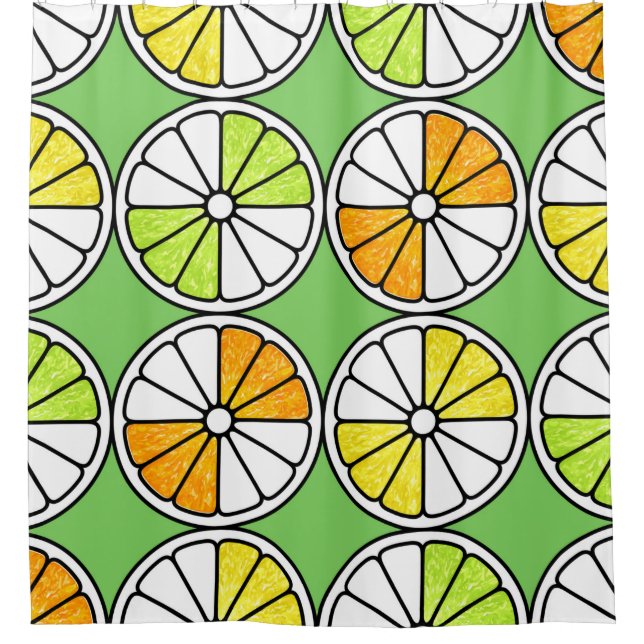 Seamless fruit pattern. Painted illustration. Oran Shower Curtain (Front)