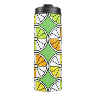 Seamless fruit pattern. Painted illustration. Oran Thermal Tumbler