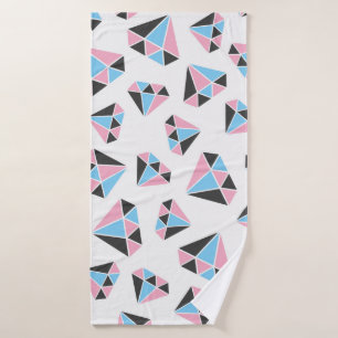 seamless gem pattern. Vintage illustration Bath Towel