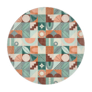 Seamless geometric, abstract mosaic pattern. cutting board
