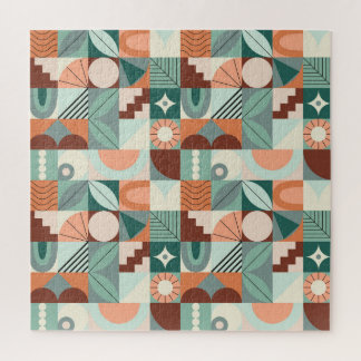 Seamless geometric, abstract mosaic pattern. jigsaw puzzle