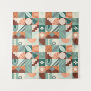 Seamless geometric, abstract mosaic pattern. tapestry