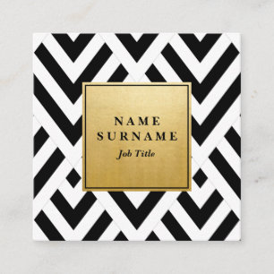 Seamless Geometric B&WPattern Square Business Card