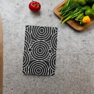 Seamless Geometric Circles  Tea Towel