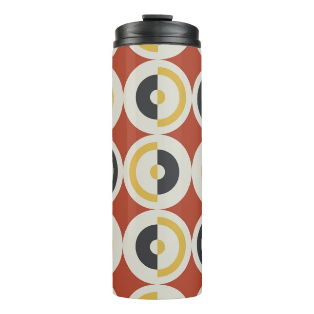 Seamless Geometric Colourful Circles Pattern Thermal Tumbler (Front)