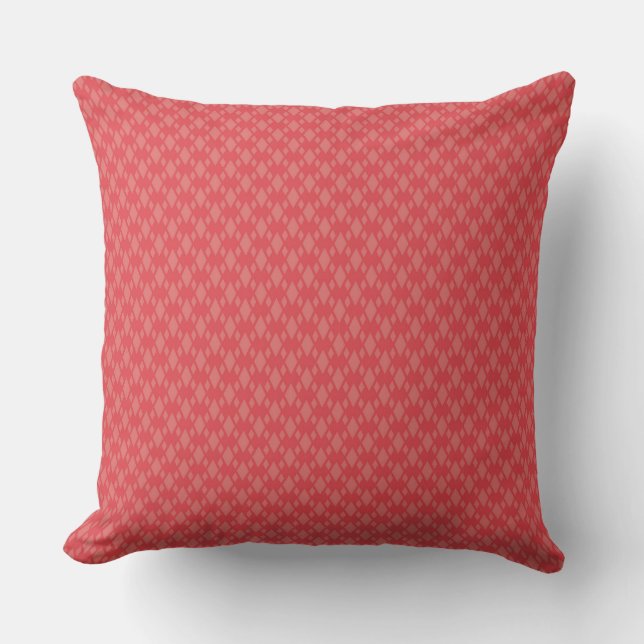 Seamless Geometric Design: Red Diamond Cushion (Front)