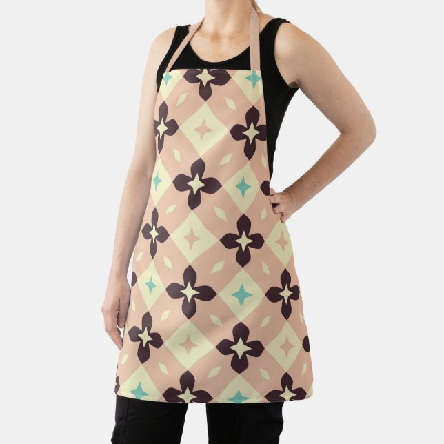 Seamless geometric floral  pattern apron (Insitu)