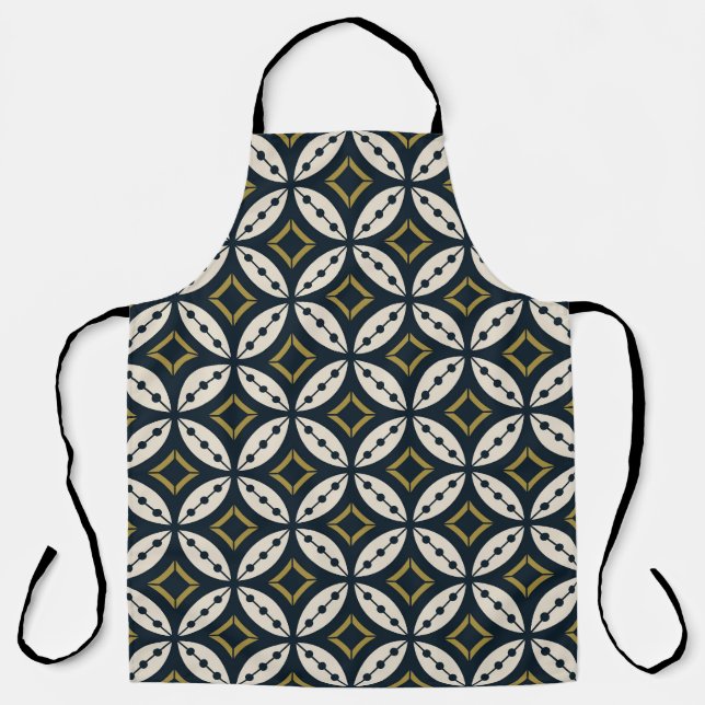 Seamless geometric flowers: colourful pattern. apron (Front)