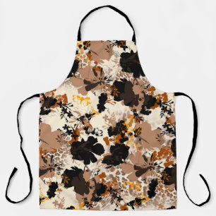 Seamless geometric flowers pattern, floral print.p apron
