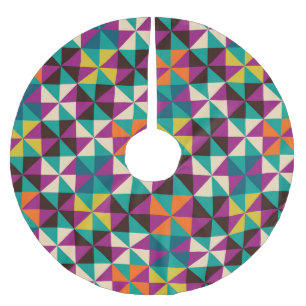 Seamless Geometric, Modern Pattern Design. Brushed Polyester Tree Skirt