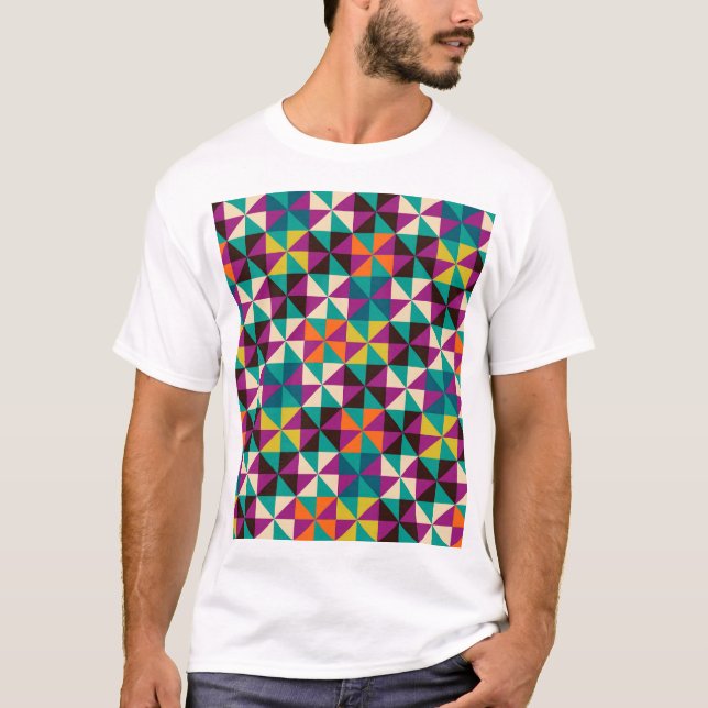 Seamless Geometric, Modern Pattern Design. T-Shirt (Front)