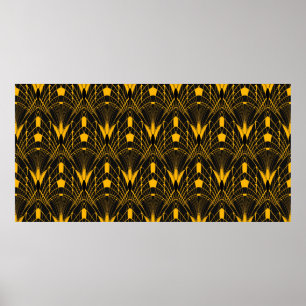Seamless geometric ornament. Abstract hand drawn i Poster