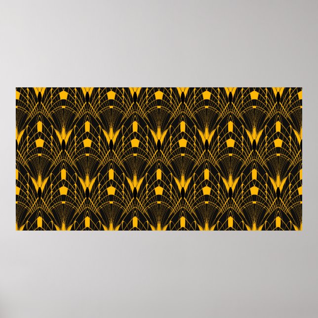 Seamless geometric ornament. Abstract hand drawn i Poster (Front)