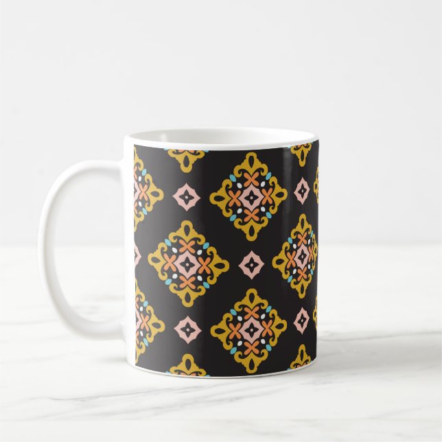 Seamless Geometric Pattern. Abstract texture desig Coffee Mug (Left)