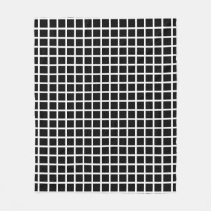 Seamless geometric pattern. Black square on white Fleece Blanket