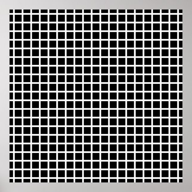 Seamless geometric pattern. Black square on white  Poster (Front)