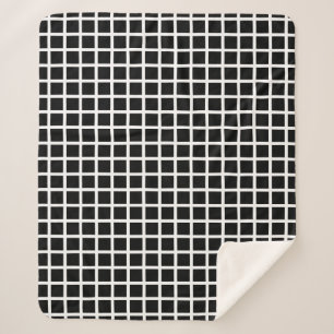 Seamless geometric pattern. Black square on white  Sherpa Blanket