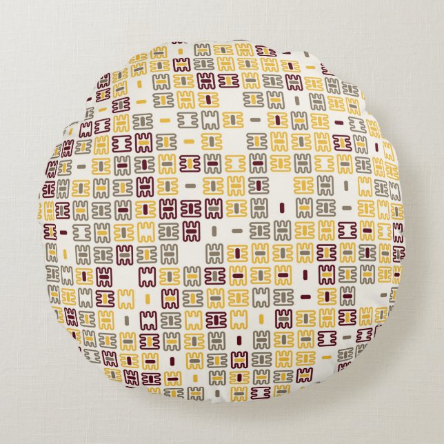 Seamless geometric pattern design illustrationabst round cushion (Front)